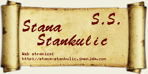 Stana Stankulić vizit kartica